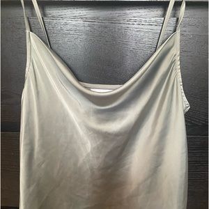 Green Silk tank top. Perfect for going out.